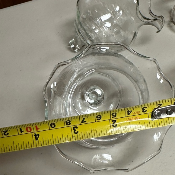 Vintage Home Interiors Fluted style Clear Glass Pegs Cups for candleholders - Picture 10 of 11